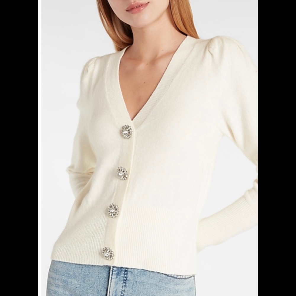 NWT Express embellished cardigan sweater xxs
